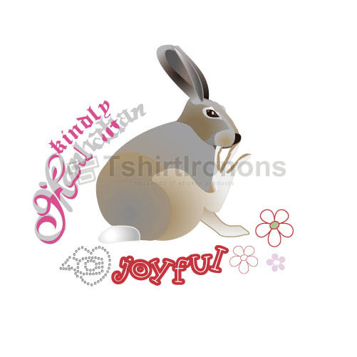 Rabbit T-shirts Iron On Transfers N6886 - Click Image to Close